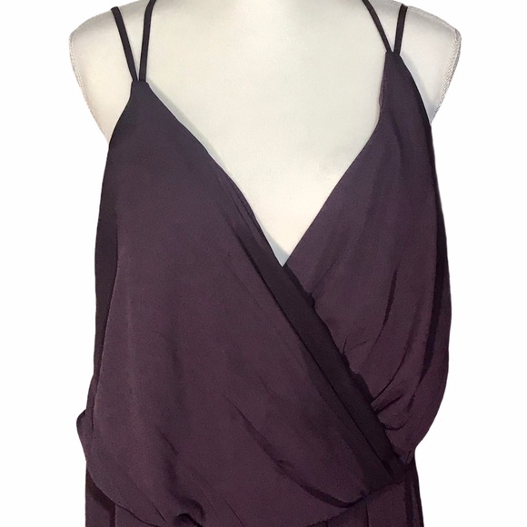 David’s Bridal long plum Georgette dress - Picture 5 of 9